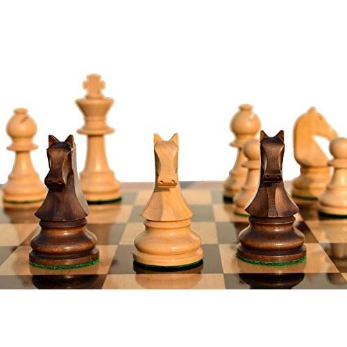 ほぼ未使用 チェス帝国--B 210アンリ・シャベシリーズオリジナルチェスセットからの復刻ボックスウッド&アンティークダーク金メッキ3.625インチキング贅沢ウッドチェス 【FKP9450511034】(33131円)