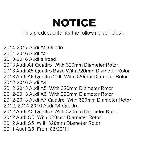 今だけ送料無料 Transit Auto-フロントディスクブレーキローターおよびセラミックパッドキットfor Audi A 4 Q 5 A 5 Quattro A 7 allroad A 6 S 5 K 8 T-100636