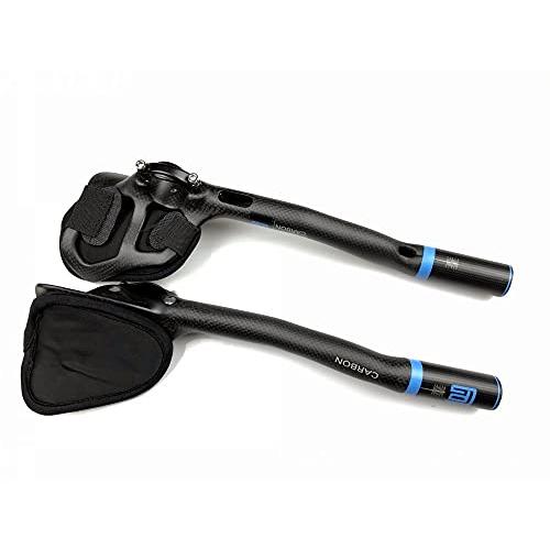 バイクエアロバーマウンテンバイク・ロードバイク用フルカーボンバイクレストハンドルバートライバー黒自転車TTハンドルバーグラバースタイルトライアスロン バイクエアロバーマウンテンバイク mm