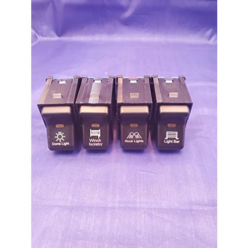 GCDはジープTJラングラー・ロッカー・スイッチ4スイッチ・キットライトバー・ロック・ライツ・ドームとウインチにフィット