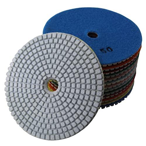 公式セールサイト Easy Light Wet Diamond Polishing Pad 5インチ10個セットGranite Marble Concrete Countertop Polish Grit 200