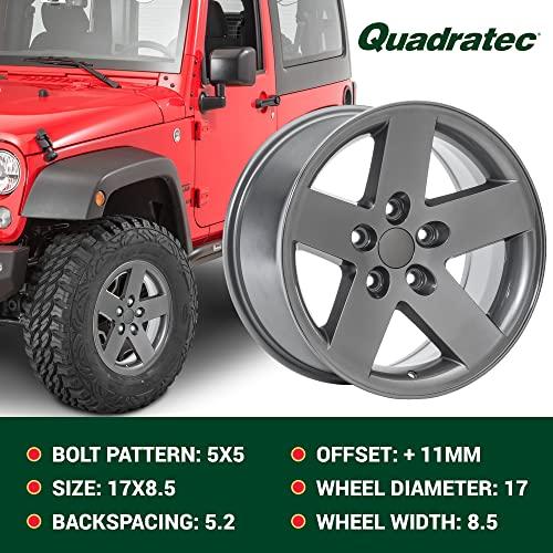 最大70％オフ Quadratec Moab 17Alloy Wheel， Gunmetal Gray-5 x 5 Bolt Part with 5.2Backspace-17 x 8.5 (+11 mmオフセット) -Jeep JT、WJ、WK、WK 2、JK、JL、JKU、