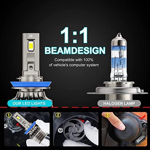 トヨタタコマ用フィット (20162022) LEDヘッドライト電球H 11ハイ/ロービーム600 BRIGHTNESSプラグ&プレイ昼