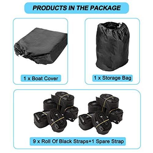 ボートカバー17-19 ftトレーラー可能重量600 Dカバー防水マリン