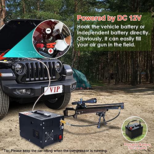 【新品 送料込み】 Spritech PCPエアーコンプレッサー、内蔵パワーコンバーター、ポータブル4500Psi/30Mpa、水/オイルフリー、PCPライフル/ピストル、ペイントボール式タンクエ 【CEG9487892399】(33263円)