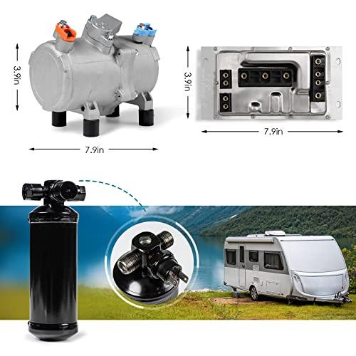 ★動作確認済み NEKPOKKA 24 Vカーエアコンエバポレーターコンプレッサーキット車、ピックアップトラック、RV、トラック、農業車両、ショベルなど電動DC A/Cシステム (24 V 【BC3175760211】(111337円)