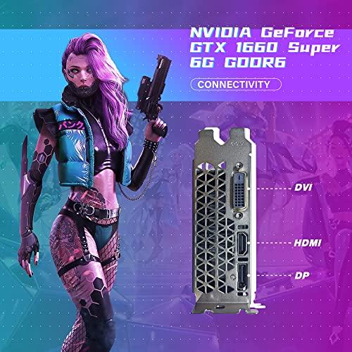 HP RGB Gaming PCデスクトップコンピュータ-Intel Quad I 7最大3.9 GHz、GeForce GTX 1660 Super 6 G、32 GBメモリ、1 TB SSD、RGBキーボード&マウス、WiFi 6