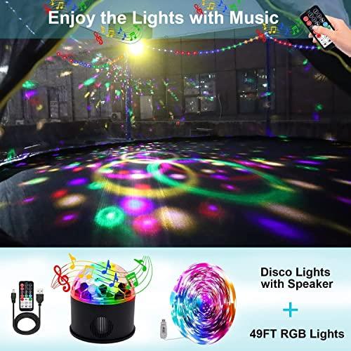 USED Yoluccea 10 12 14 16フィートスプリンクラー付きトランポリン、ライト、ウォーターボール、靴下、1500 LBS子供と大人用屋外トランポリン、14 FTトランポリ 【AAA1428559800】(50083円)