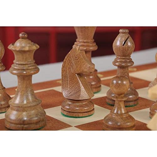 【中古品/USED】 クイーンズ・ギャンビットにインスパイアされたチェスセット、ボックス、ボードの組み合わせ (ゴールデン・ローズウッド&ナチュラル・ボックスウッド) 【WS1532213288】(53717円)