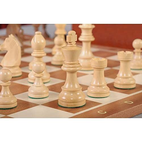 【中古品/USED】 クイーンズ・ギャンビットにインスパイアされたチェスセット、ボックス、ボードの組み合わせ (ゴールデン・ローズウッド&ナチュラル・ボックスウッド) 【WS1532213288】(53717円)