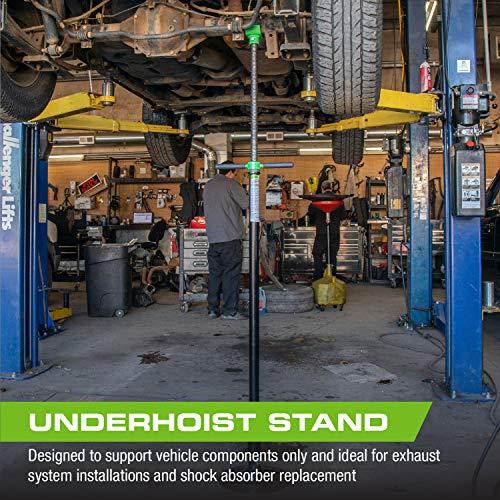 数量限定販売 Arcan Underhoist Support Stand、3/4トン容量、12インチ直径ベース&Aain AA 045 8ガロンポータブル廃油ドレン、車輪付き産業用排液タンク、および調整可能