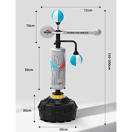 【極美品】 子供用・大人用スピードボクシングバッグ、スピードボール/スイングアーム/サンドバッグ付フリースタンディングボクシングバッグ、回転棒付ホームジムフィッ 【VQL1519661959】(53277円)