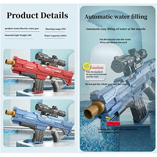 JCWHオートフィル水鉄砲、電池式ウォーターブラスター、電動水鉄砲、大容量長距離強力&PWater Toys Beach Sand Outdoor Swimming Pool用の強力な JCWHオートフィル水鉄砲 電池式ウォーターブラスター 電動水鉄砲 大容量長距離強力&PWater Toys Beach Sand Outdoor Swimming Pool用の強力な