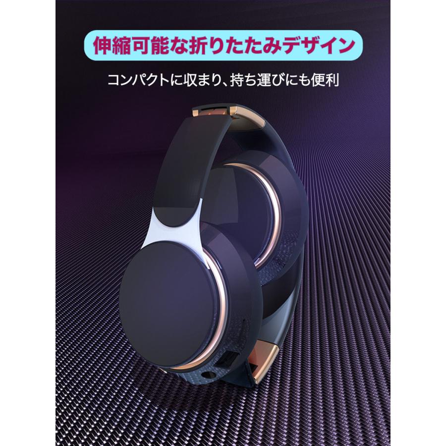 ワイヤレスヘッドホン Bluetooth5.0 ヘッドセット 高音質 選べる5色