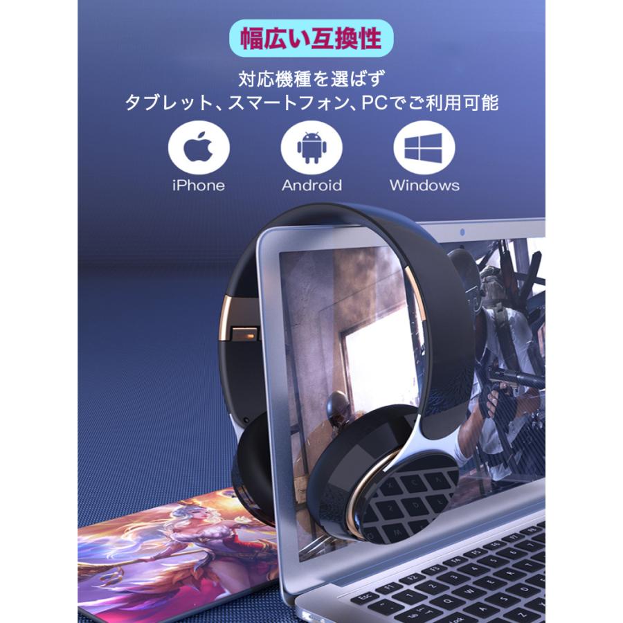 ワイヤレスヘッドホン Bluetooth5.0 ヘッドセット 高音質 選べる5色