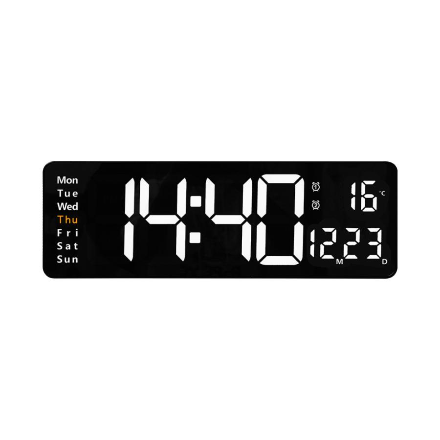 LED 壁掛け 置き時計 時計 リモコン操作 アラーム タイマー機能