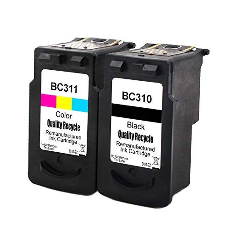 再生インク Canon（キャノン）用BC-310+BC-311（ブラック+カラー） 2個セット 染料C-310+C-311 残量表示付 対応  【在庫処分】
