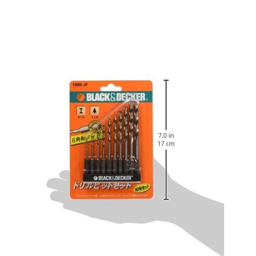 ブラックアンドデッカー(BLACK+DECKER) 6角軸ドリルビット 10本 セット