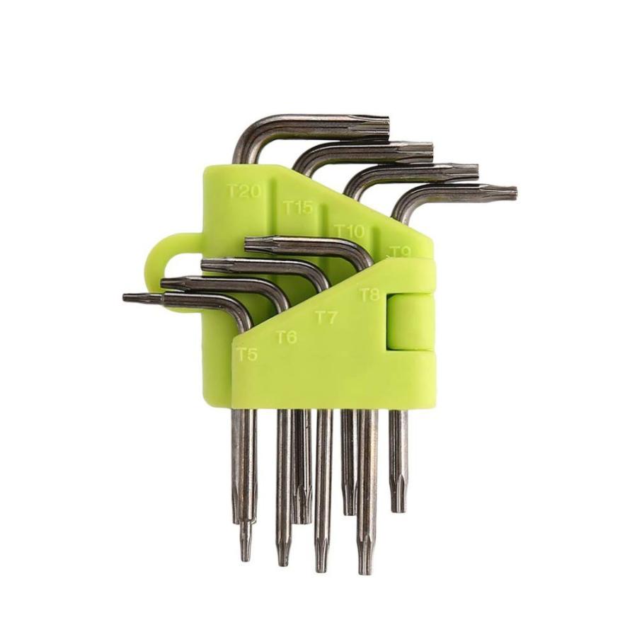 YFFSFDC トルクスドライバーセット T5 T6 T7 T8 T9 T10 T15 精密 ヘックスローブ レンチセット L型 いじり止めネジ の商品画像