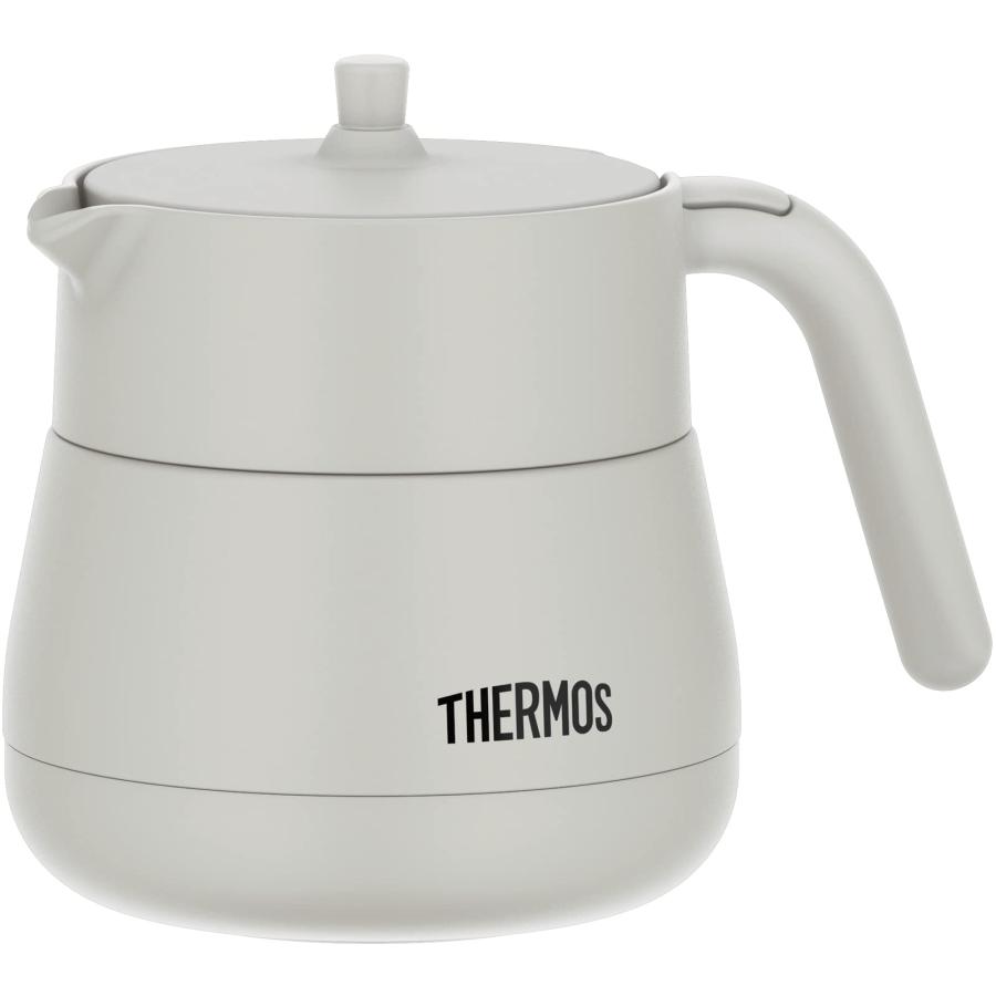 サーモス 真空断熱ティーポット ストレーナー付き 450ml ライトグレー TTE-450 LGY の商品画像