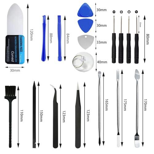 Haojiaho 20点セット 携帯電話修理ツール 曲面スクリーンを分解修復