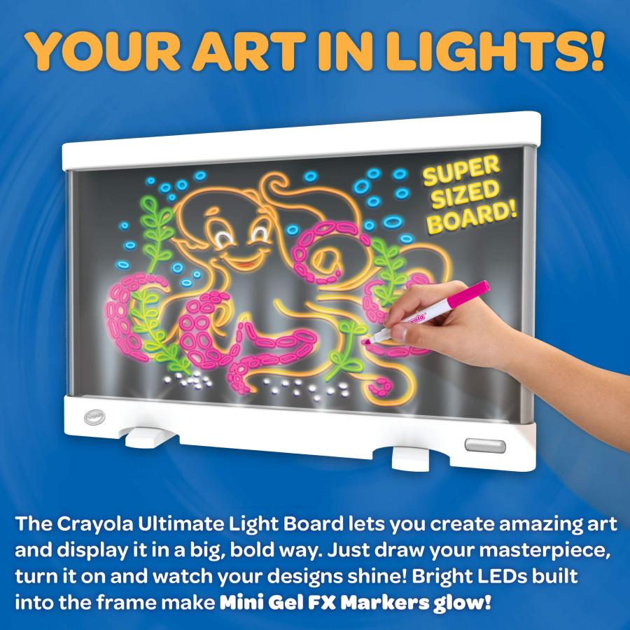 クレヨラ ライトアップ スタンドお絵かきボード 光る LEDライト