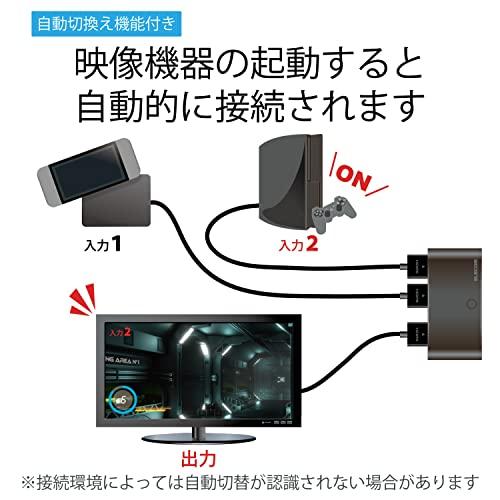 エレコム HDMI切替器 自動切替機能 PS3/PS4/Nintendo Switch動作確認