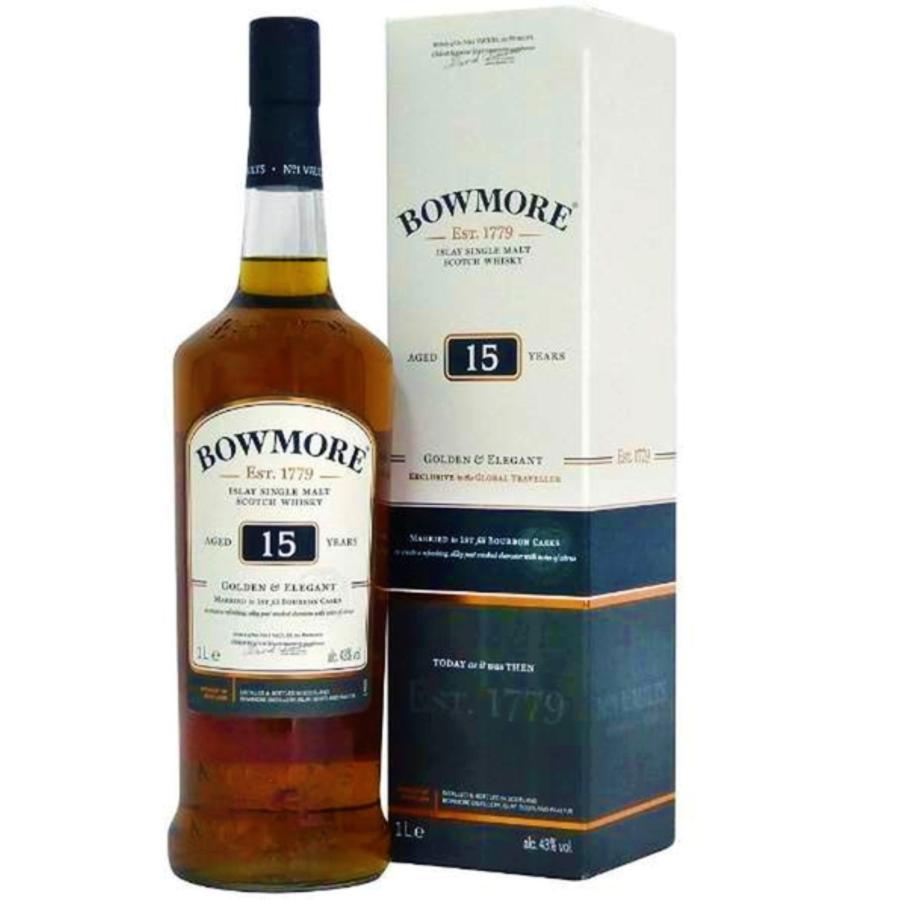 ボウモア15年ゴールデン＆エレガント 1000ml 箱付 : リカーショップ
