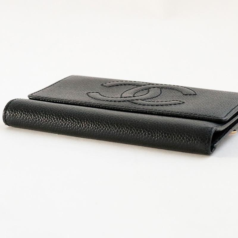 シャネル 三つ折財布 シャネル CHANEL 三つ折り財布 マトラッセ キルティング ミニ財布 CC