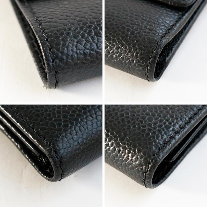 未使用 シャネル コンパクトウォレット 三折り財布 A13225 CCココマーク CHANEL（シャネル） ココマーク 三つ折り財布 レザー A13225