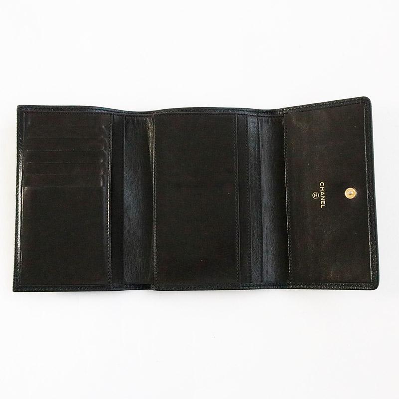 未使用 シャネル コンパクトウォレット 三折り財布 A13225 CCココマーク CHANEL（シャネル） ココマーク 三つ折り財布 レザー A13225