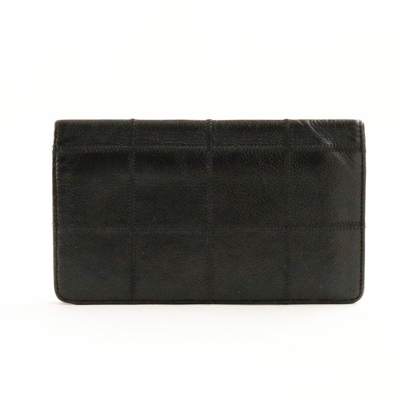 CHANEL（シャネル） 中古 キャビアスキン チョコバー 長財布 2つ折り 