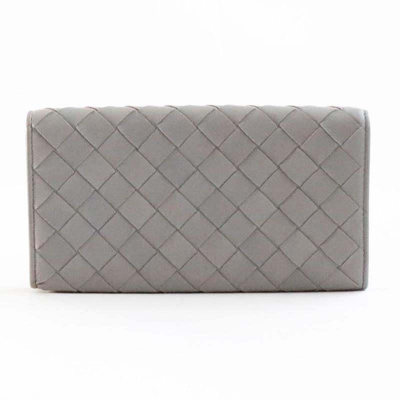 ボッテガヴェネタ イントレチャート 長財布 レザー ユニセックス BOTTEGAVENETA  中古 BOTTEGA VENETA（ボッテガ・ヴェネタ） 中古 美品 ボッテガ ヴェネタ