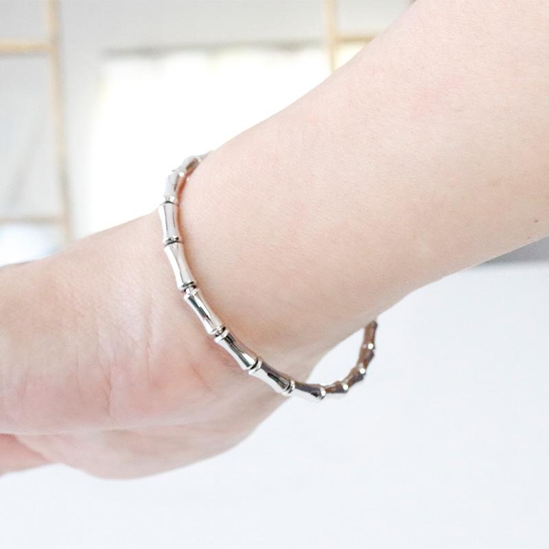 美品◆GUCCI グッチ シルバー925 バンブー バングル ブレスレット GUCCI - □新同□磨き済□ グッチ バンブー ブレスレット