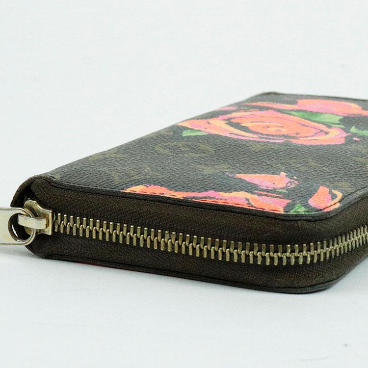 中古 ルイヴィトン モノグラムローズ 長財布 M93759 ジッピーウォレット レディース ブランド財布 LOUIS VUITTONの画像