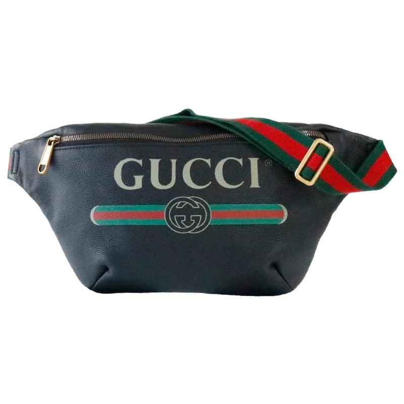 GUCCI グッチ プリント ボディバッグ ウエストバッグ レザー GUCCI（グッチ） ウエストバッグ ウエストポーチ ベルトバッグ