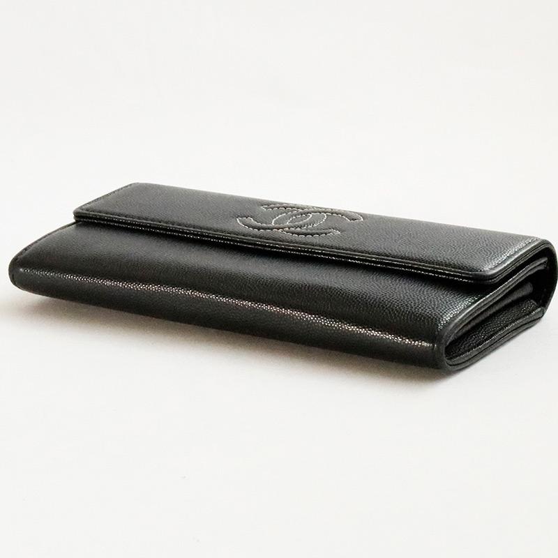 CHANEL（シャネル） 中古 ココマーク 2つ折り長財布 レディース メンズ