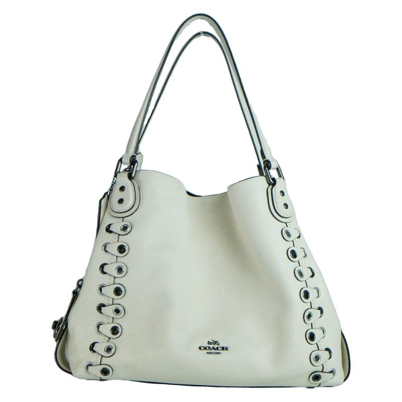 COACH（コーチ） 中古 イーディー レザートートバッグ ホワイト 21348