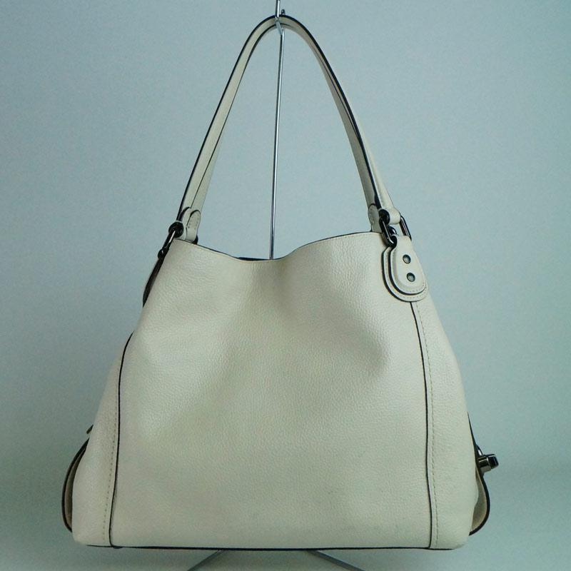 COACH（コーチ） 中古 イーディー レザートートバッグ ホワイト 21348 