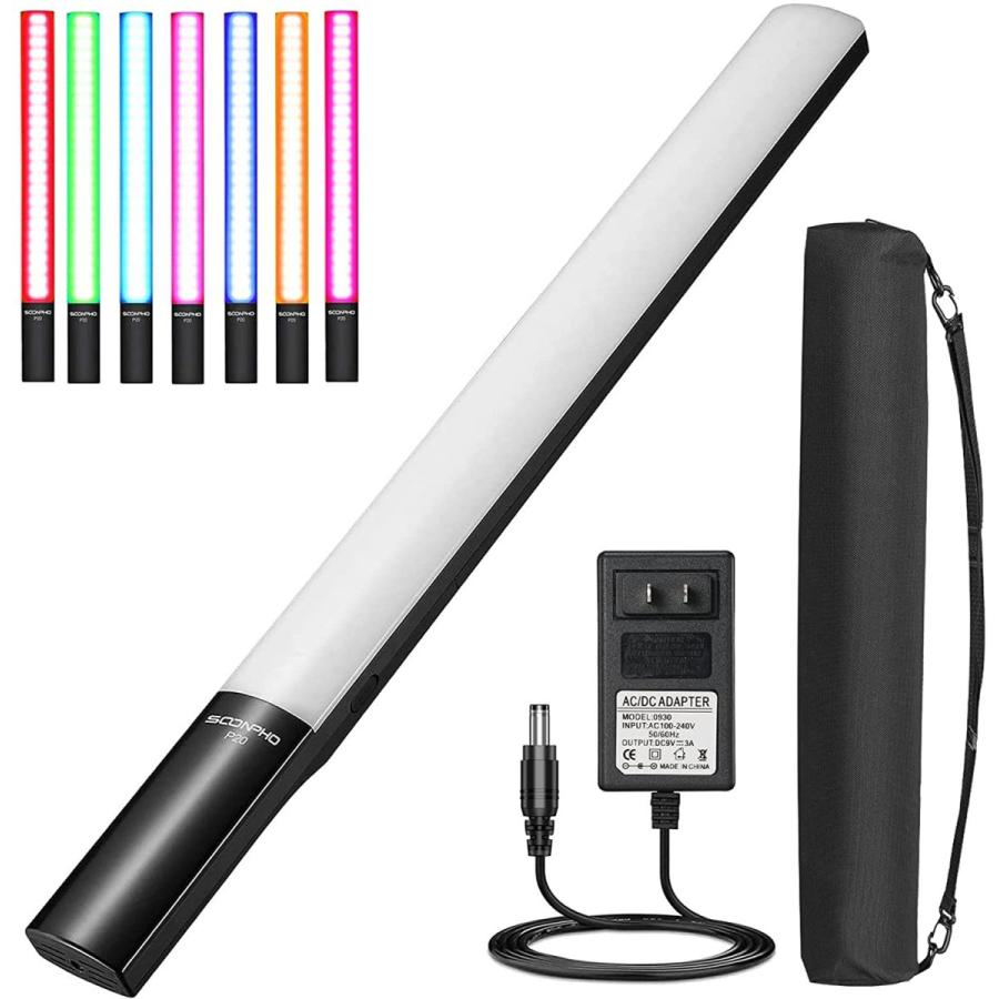 正規品 Soonpho ハンドヘルドledライト 直菅形 撮影用ビデオライト スティックrgbライト 明るさ0 100 色温度2500k 8500k 無段階調 保障できる Www Sei Ba Gov Br