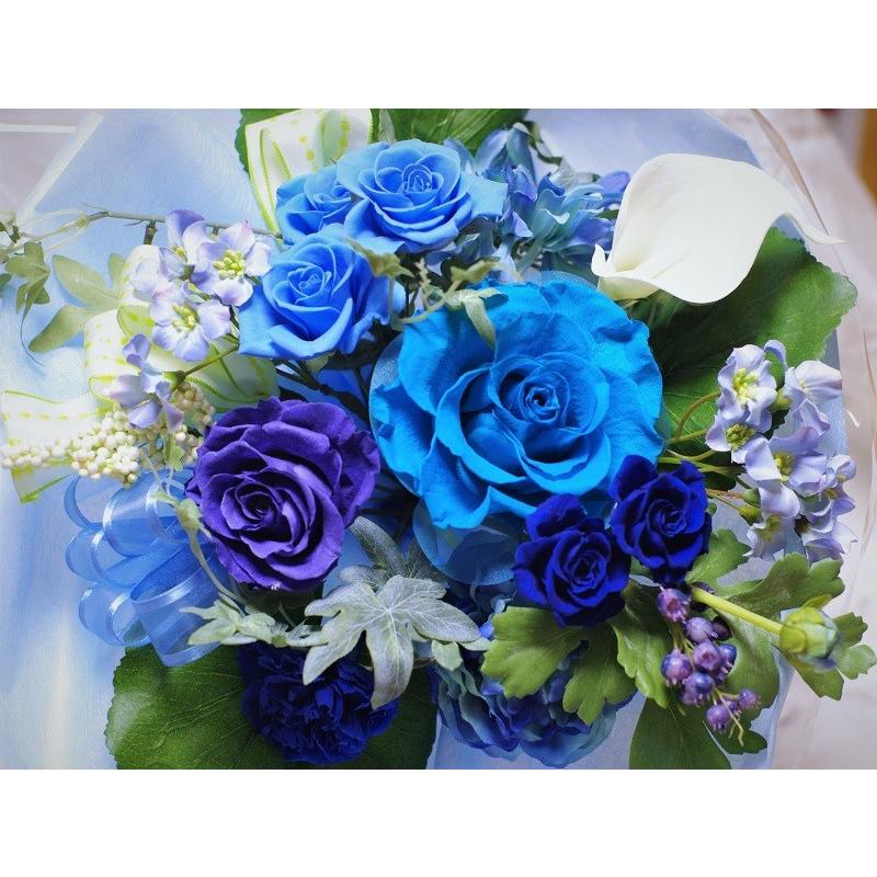 サムシングブルー 結婚祝い 贈答花束 ７色の選べる豪華なプリザーブドフラワー青い花束 ブルー 139 B Chloris Flower 通販 Yahoo ショッピング