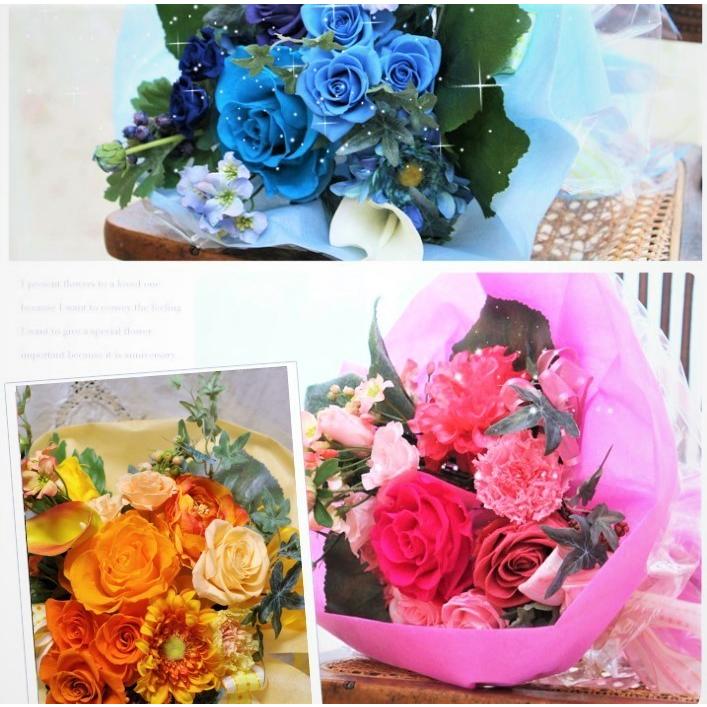 サムシングブルー 結婚祝い 贈答花束 ７色の選べる豪華なプリザーブドフラワー青い花束 ブルー 139 B Chloris Flower 通販 Yahoo ショッピング