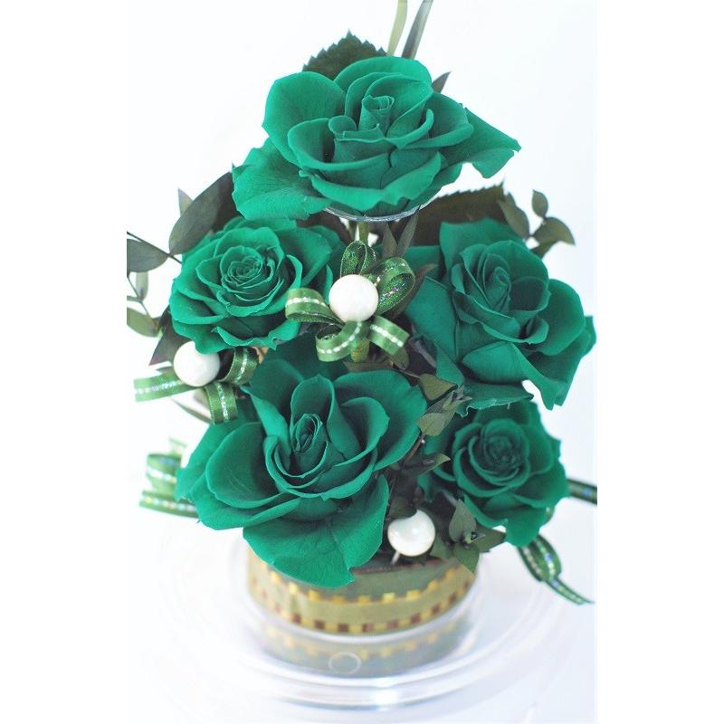 プリザーブドフラワー 独立祝い 緑寿 緑の薔薇 グリーンドーム 選べるカラー8色 D058 N2 Chloris Flower 通販 Yahoo ショッピング