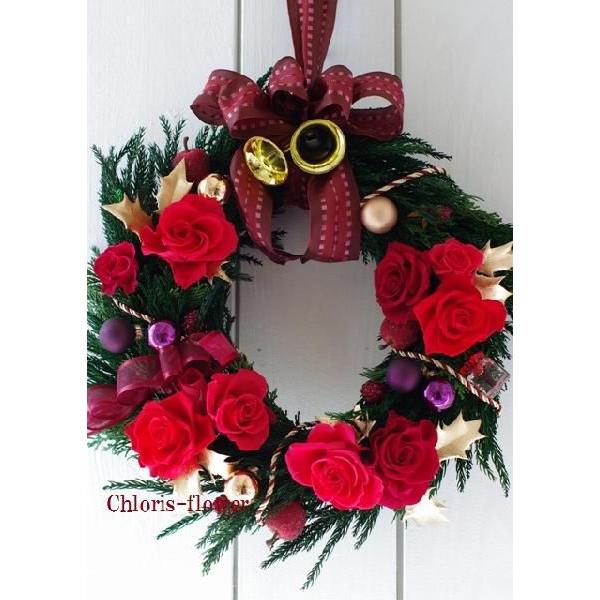 魅了 クリスマスリース 中 薔薇のプリザーブドフラワーリース 楽天 Studiostodulky Cz
