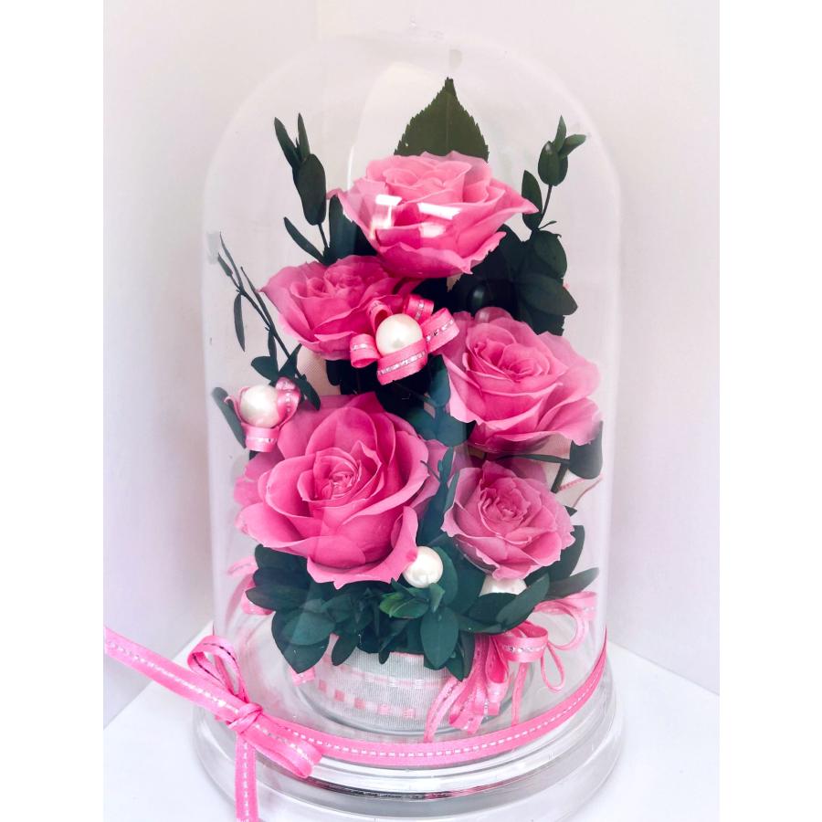 母の日ギフト ピンクの薔薇 プリザーブドフラワー 桃色 pinkピンク