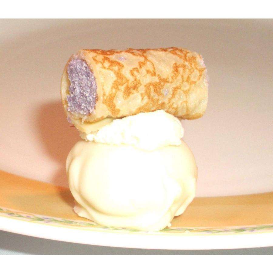 チーズonホワイトチョコレートパイ 【紫芋のクレープ巻】 (４個入) | 