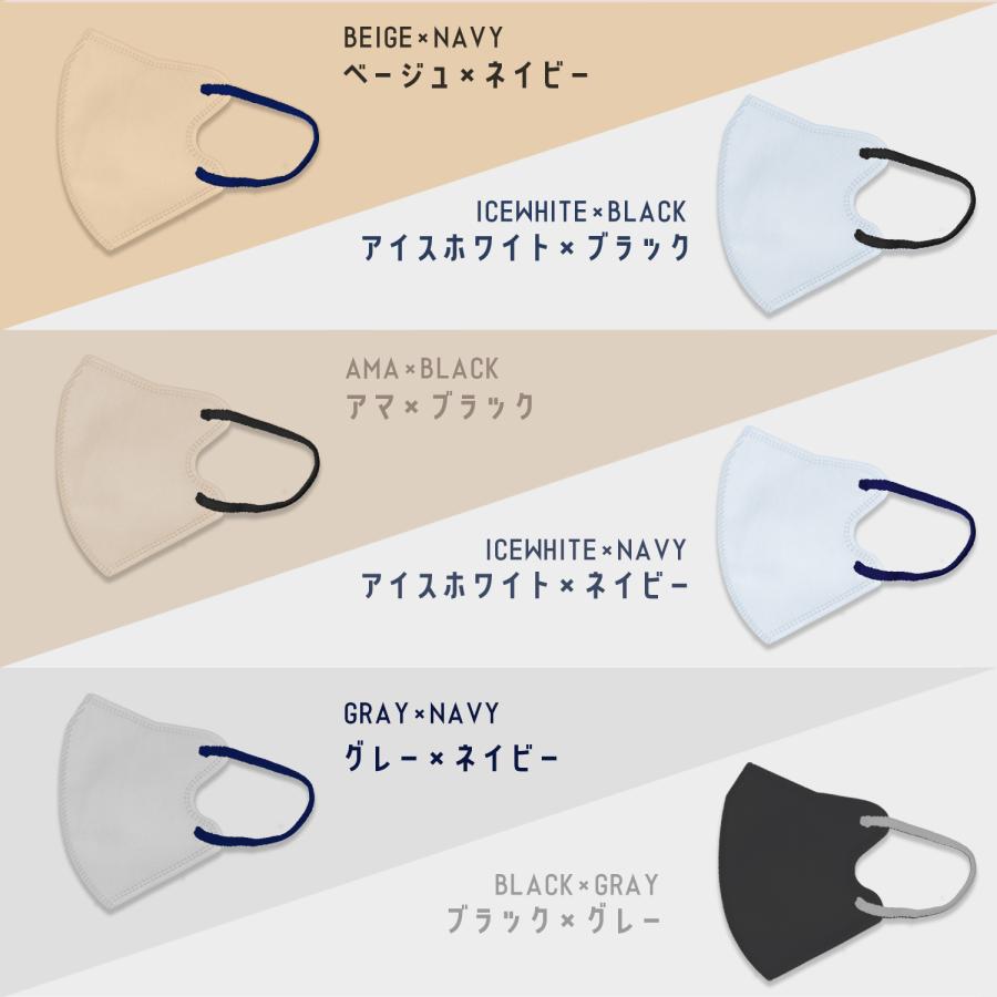 30枚入+10枚オマケ(国内産）バイカラー 3Dマスク JN95 kf94 立体