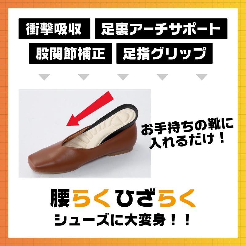 ♪腰痛改善♪CORRECT INSOLE コレクトインソール Sサイズ 腰らくインソール シューフィッター 整体師が共同開発 腰痛対策特化型
