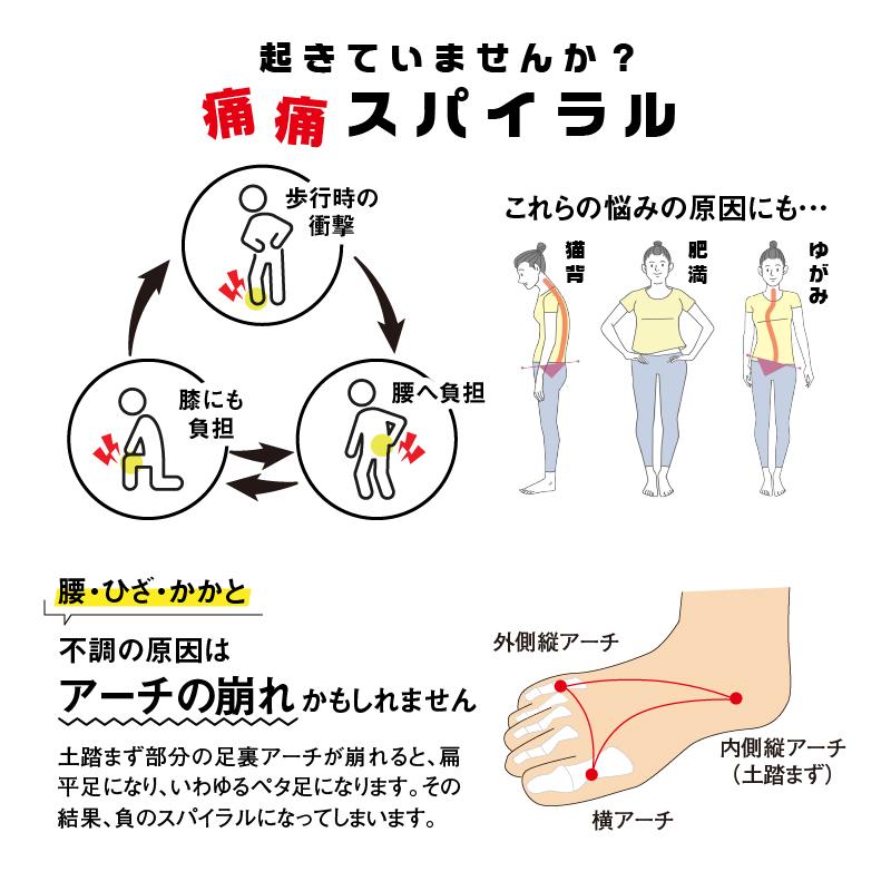 腰らくインソール シューフィッター 整体師が共同開発 腰痛対策特化型