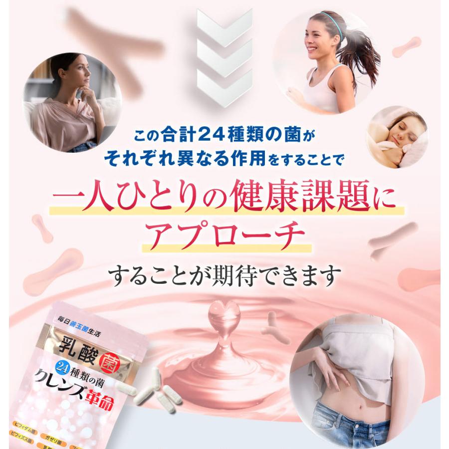 クレンズ革命【お得!6個袋+1袋オマケ】乳酸菌 腸活 ダイエット サプリ 5兆個 善玉菌 ビフィズス菌 納豆菌 ガセリ菌 スッキリ 腸内フローラ 国産 菌活 悪玉菌｜cho-kirei｜08